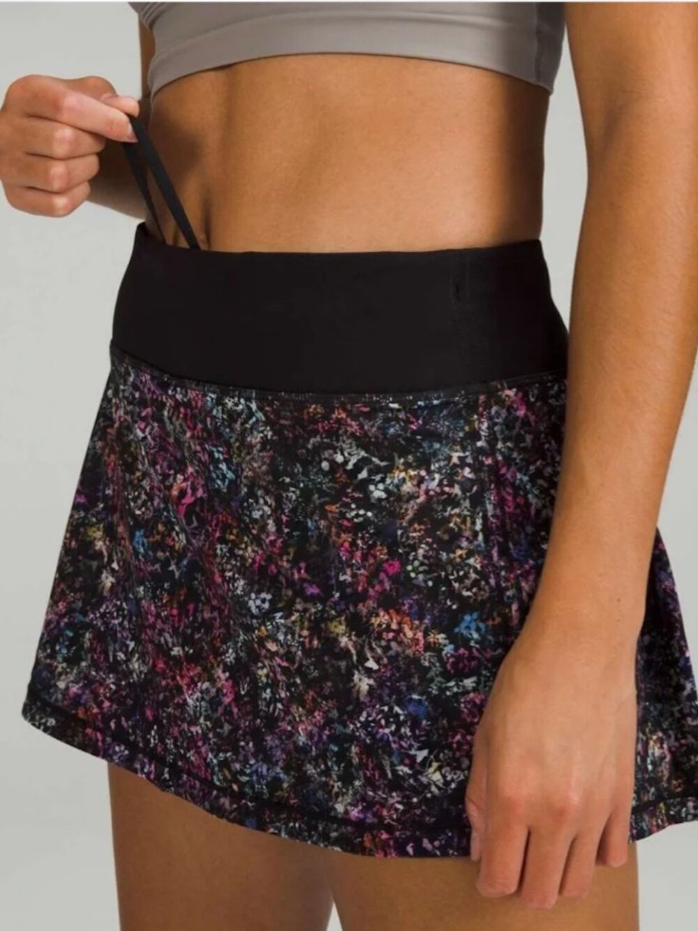 Lululemon Pace Rival Mid-Rise Skirt Skort Size 10 Floral Spray Multi Pattern